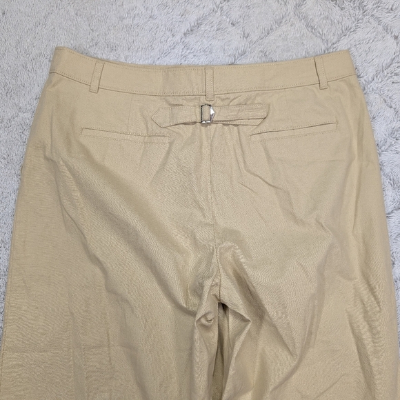 J. Crew Pants Womens 12 Beige Khaki Full Length Wide Leg Trouser Cotton Blend - Picture 12 of 12